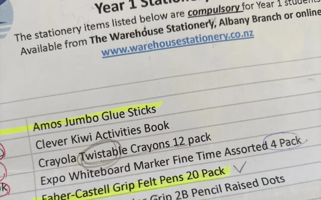 Read carefully: "twistable" crayons, "junior grip" pencils (lesson learned)